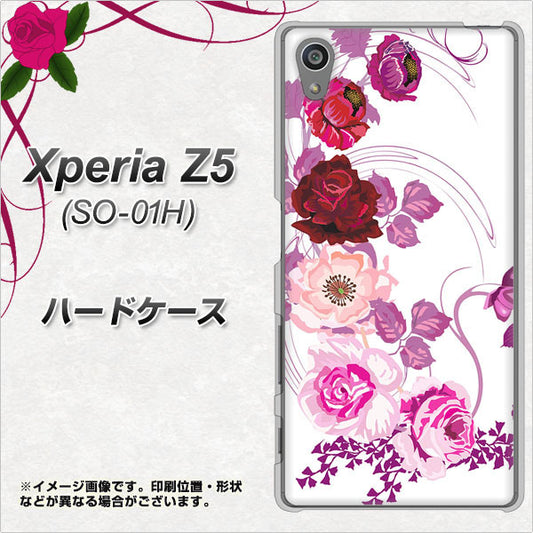 docomo エクスペリアZ5 SO-01H 高画質仕上げ 背面印刷 ハードケース【116 6月のバラ】