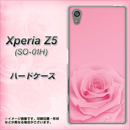 docomo エクスペリアZ5 SO-01H 高画質仕上げ 背面印刷 ハードケース【401 ピンクのバラ】