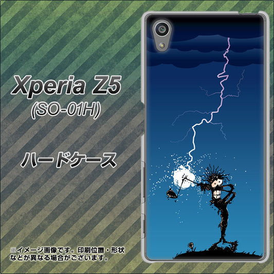 docomo エクスペリアZ5 SO-01H 高画質仕上げ 背面印刷 ハードケース【417 ゴルファーの苦難】