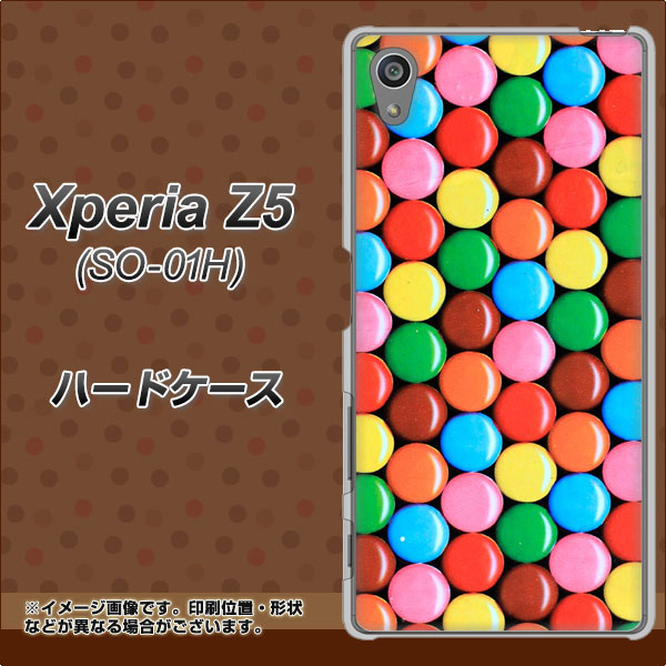 docomo エクスペリアZ5 SO-01H 高画質仕上げ 背面印刷 ハードケース【448 マーブルチョコ】
