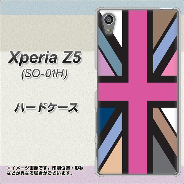 docomo エクスペリアZ5 SO-01H 高画質仕上げ 背面印刷 ハードケース【507 ユニオンジャック デスカラー】