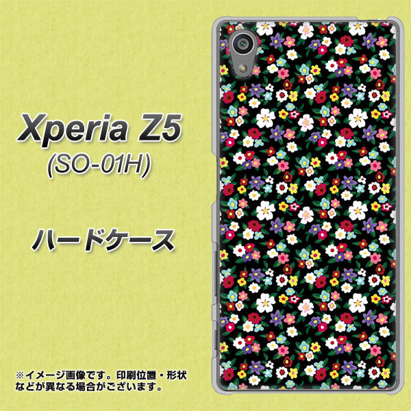 docomo エクスペリアZ5 SO-01H 高画質仕上げ 背面印刷 ハードケース【778 マイクロリバティプリントBK】
