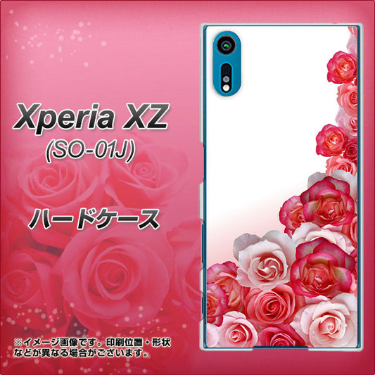 docomo エクスペリアXZ SO-01J 高画質仕上げ 背面印刷 ハードケース【299 薔薇の壁】