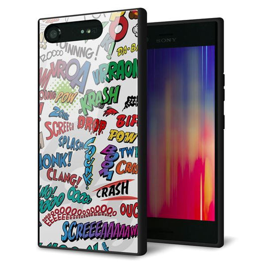 docomo エクスペリアXZ1 SO-01K 強化ガラス&TPUスマホケース ガラプリ【271 アメリカン キャッチコピー】