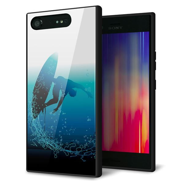 docomo エクスペリアXZ1 SO-01K 強化ガラス&TPUスマホケース ガラプリ【416 カットバック】