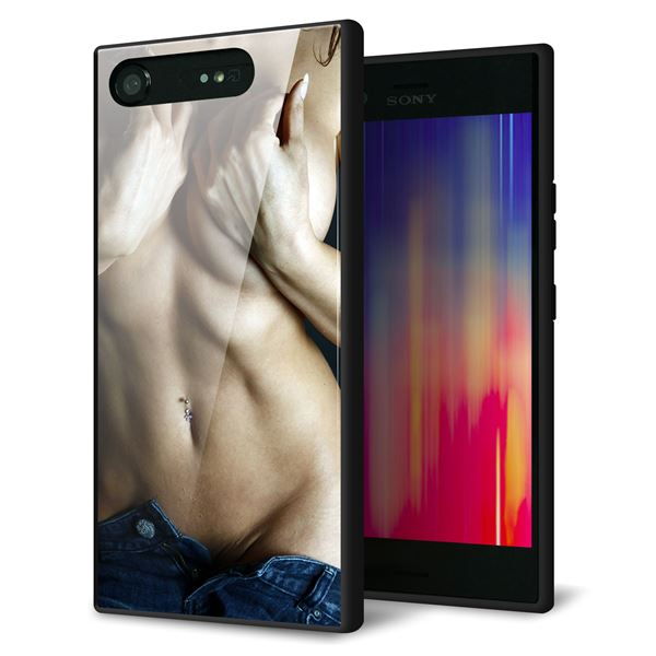 docomo エクスペリアXZ1 SO-01K 強化ガラス&TPUスマホケース ガラプリ【602 ボディライン】