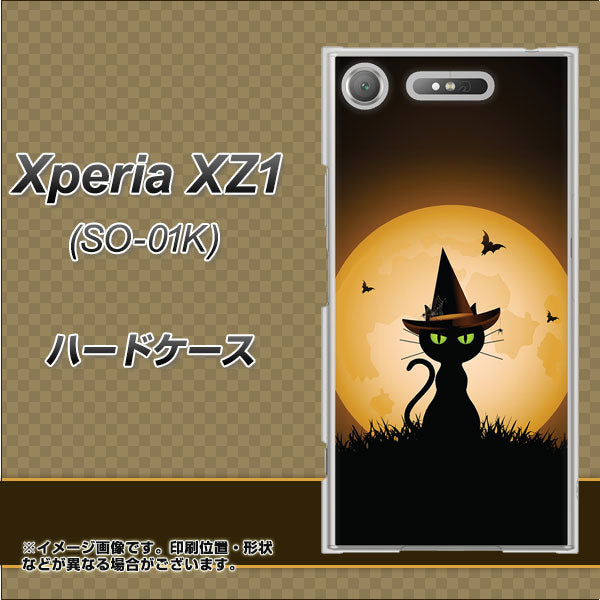 docomo エクスペリアXZ1 SO-01K 高画質仕上げ 背面印刷 ハードケース【440 猫の魔法使い】