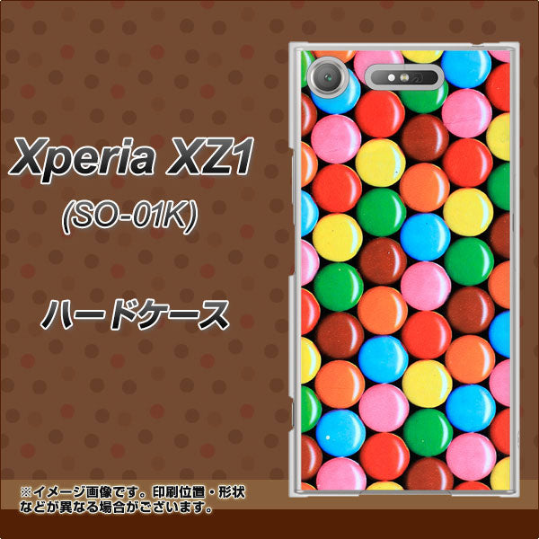 docomo エクスペリアXZ1 SO-01K 高画質仕上げ 背面印刷 ハードケース【448 マーブルチョコ】