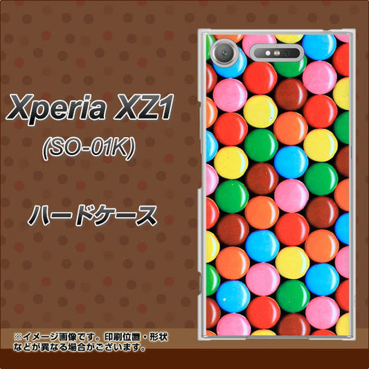 docomo エクスペリアXZ1 SO-01K 高画質仕上げ 背面印刷 ハードケース【448 マーブルチョコ】
