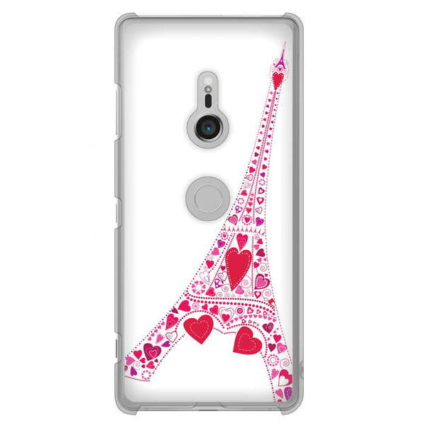 Xperia XZ3 SO-01L docomo 高画質仕上げ 背面印刷 ハードケース LOVE フランス