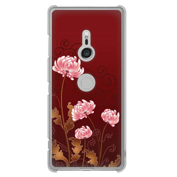 Xperia XZ3 SO-01L docomo 高画質仕上げ 背面印刷 ハードケース 【375 優美な菊】