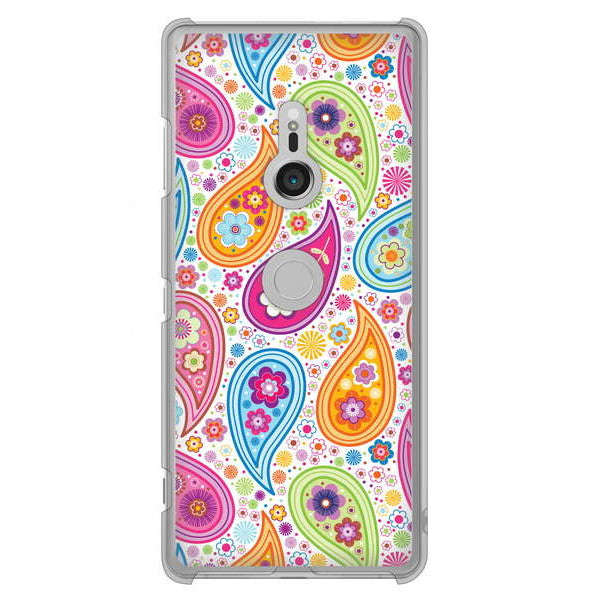 Xperia XZ3 SO-01L docomo 高画質仕上げ 背面印刷 ハードケース ペイズリー