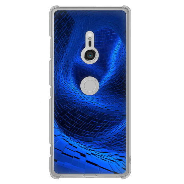 Xperia XZ3 SO-01L docomo 高画質仕上げ 背面印刷 ハードケース 【1302 ワープブルー】