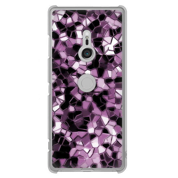 Xperia XZ3 SO-01L docomo 高画質仕上げ 背面印刷 ハードケース 【EK837 テクニカルミラーパープル】