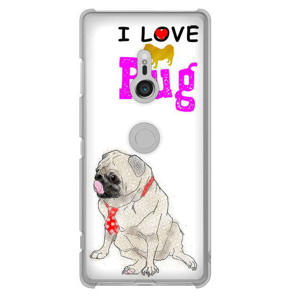 Xperia XZ3 SO-01L docomo 高画質仕上げ 背面印刷 ハードケース パグ