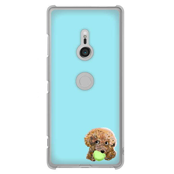 Xperia XZ3 SO-01L docomo 高画質仕上げ 背面印刷 ハードケース トイプードル&ボール