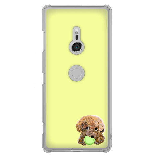 Xperia XZ3 SO-01L docomo 高画質仕上げ 背面印刷 ハードケース トイプードル&ボール