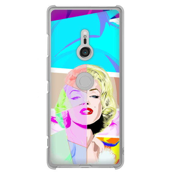 Xperia XZ3 SO-01L docomo 高画質仕上げ 背面印刷 ハードケース マリリンモンローデザイン