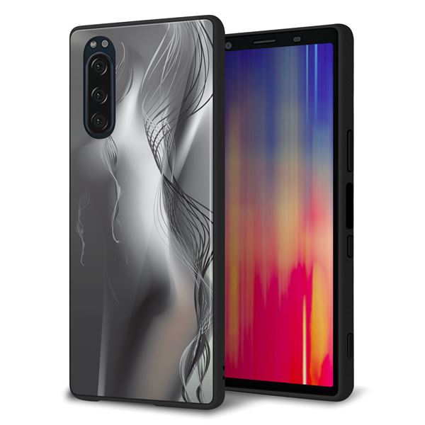 docomo エクスペリア5 SO-01M 強化ガラス&TPUスマホケース ガラプリ【566 ボディウォール】