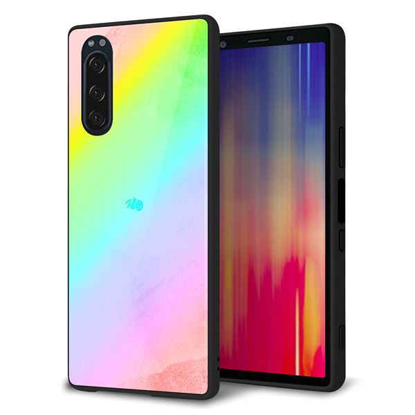 docomo エクスペリア5 SO-01M 強化ガラス&TPUスマホケース ガラプリ【YJ287 デザイン】