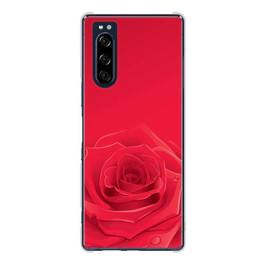 Xperia 5 SO-01M docomo 高画質仕上げ 背面印刷 ハードケース バラ