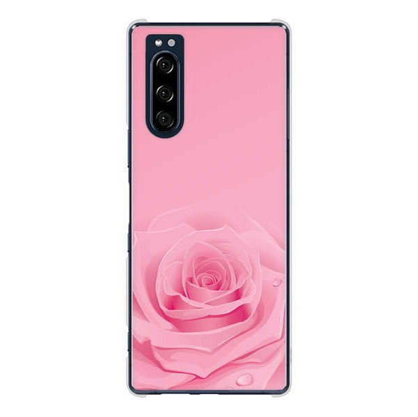 Xperia 5 SO-01M docomo 高画質仕上げ 背面印刷 ハードケース バラ