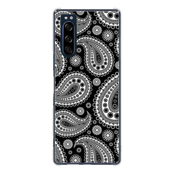 Xperia 5 SO-01M docomo 高画質仕上げ 背面印刷 ハードケース ペイズリー