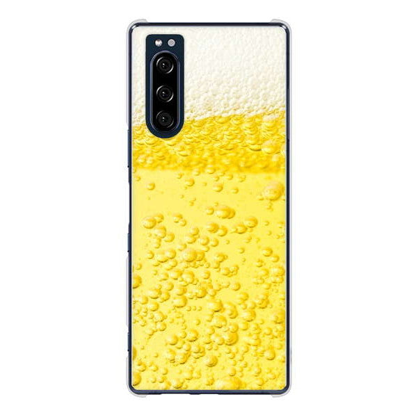 Xperia 5 SO-01M docomo 高画質仕上げ 背面印刷 ハードケース 生ビール