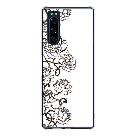 Xperia 5 SO-01M docomo 高画質仕上げ 背面印刷 ハードケース 【467 イバラ】