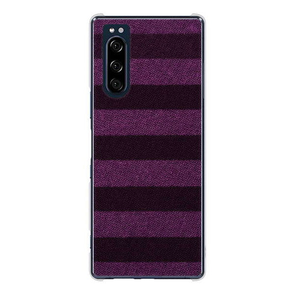 Xperia 5 SO-01M docomo 高画質仕上げ 背面印刷 ハードケース シンプルボーダー