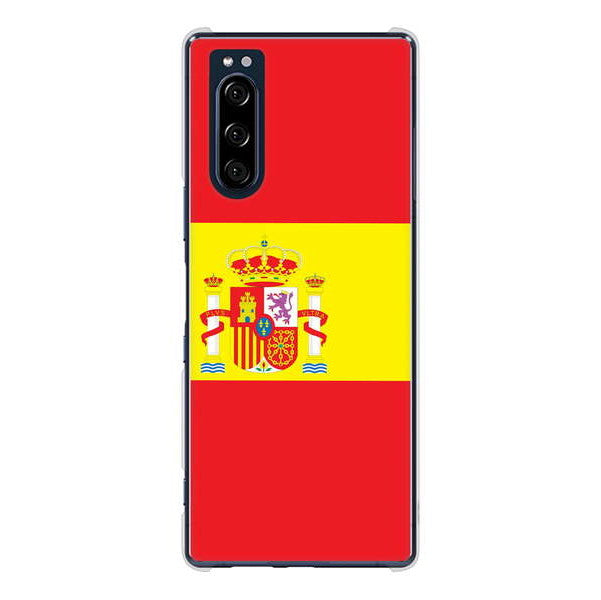 Xperia 5 SO-01M docomo 高画質仕上げ 背面印刷 ハードケース 国旗