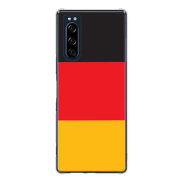 Xperia 5 SO-01M docomo 高画質仕上げ 背面印刷 ハードケース 国旗