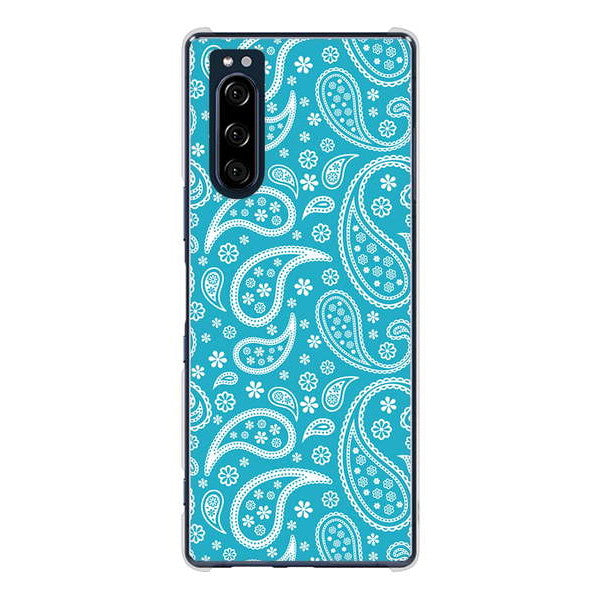 Xperia 5 SO-01M docomo 高画質仕上げ 背面印刷 ハードケース ペイズリー
