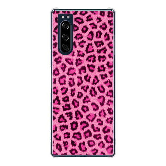 Xperia 5 SO-01M docomo ヒョウ柄ベーシックS ハードケース 背面印刷
