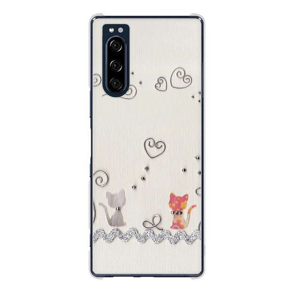 Xperia 5 SO-01M docomo 高画質仕上げ 背面印刷 ハードケース クラフト写真ネコ
