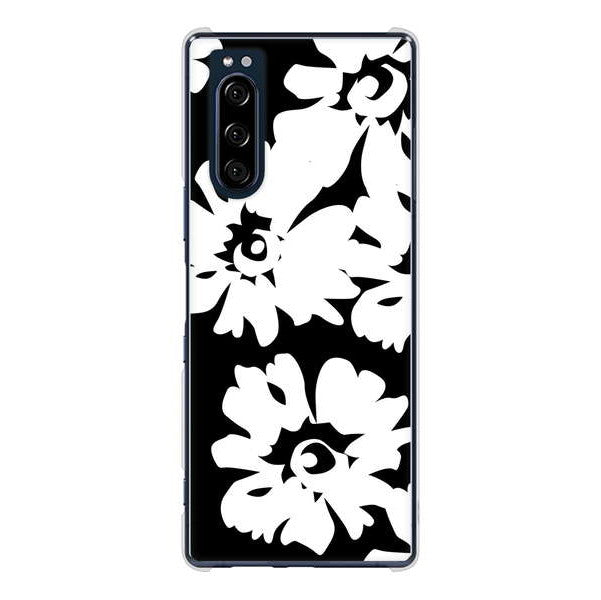 Xperia 5 SO-01M docomo 高画質仕上げ 背面印刷 ハードケース 【1215 モダンフラワー】
