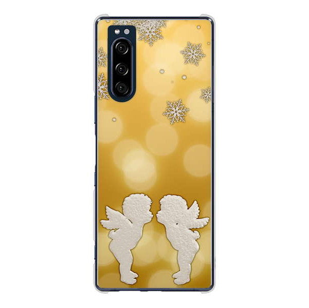 Xperia 5 SO-01M docomo 高画質仕上げ 背面印刷 ハードケース エンジェル