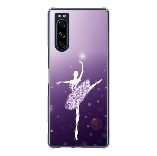 Xperia 5 SO-01M docomo 高画質仕上げ 背面印刷 ハードケース 【1256 バレリーナ】