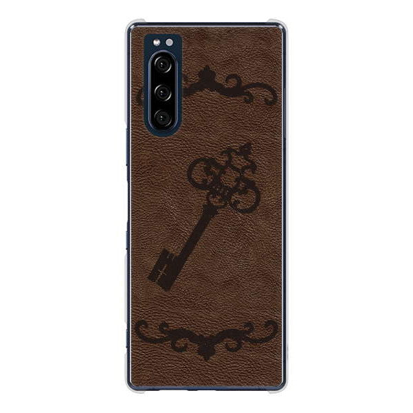 Xperia 5 SO-01M docomo 高画質仕上げ 背面印刷 ハードケース レザー風