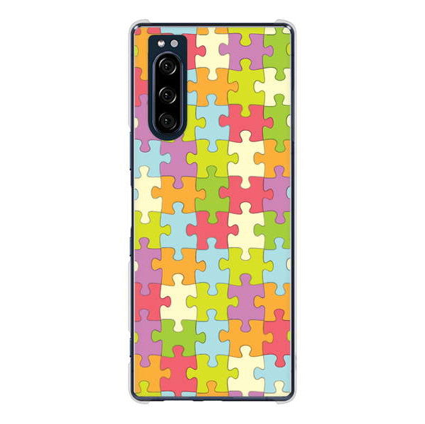 Xperia 5 SO-01M docomo 高画質仕上げ 背面印刷 ハードケース ジグソーパズル