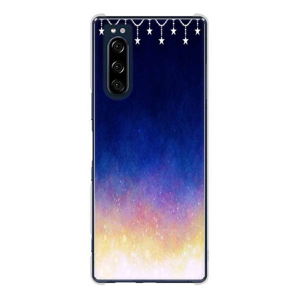 Xperia 5 SO-01M docomo 高画質仕上げ 背面印刷 ハードケース 【MI803 冬の夜空】