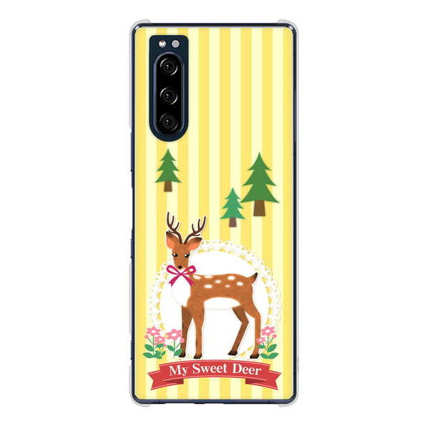 Xperia 5 SO-01M docomo 高画質仕上げ 背面印刷 ハードケース 【SC826 森の鹿】