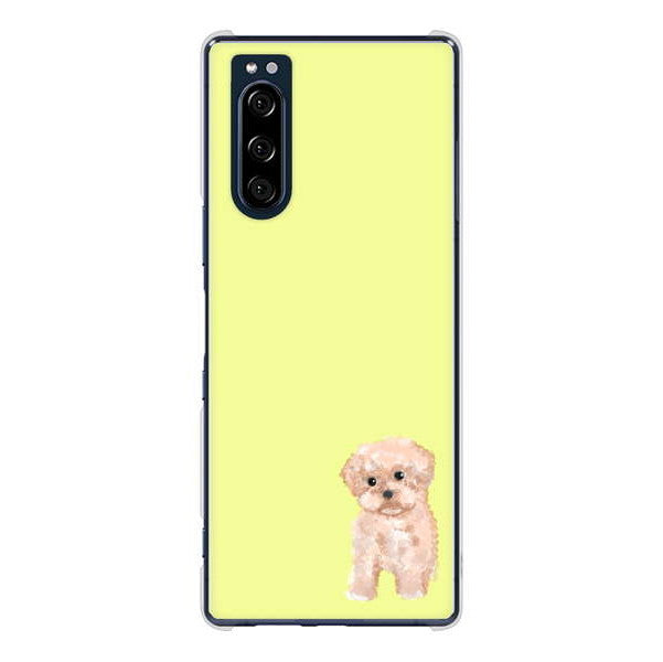 Xperia 5 SO-01M docomo 高画質仕上げ 背面印刷 ハードケース トイプードルアプリコット