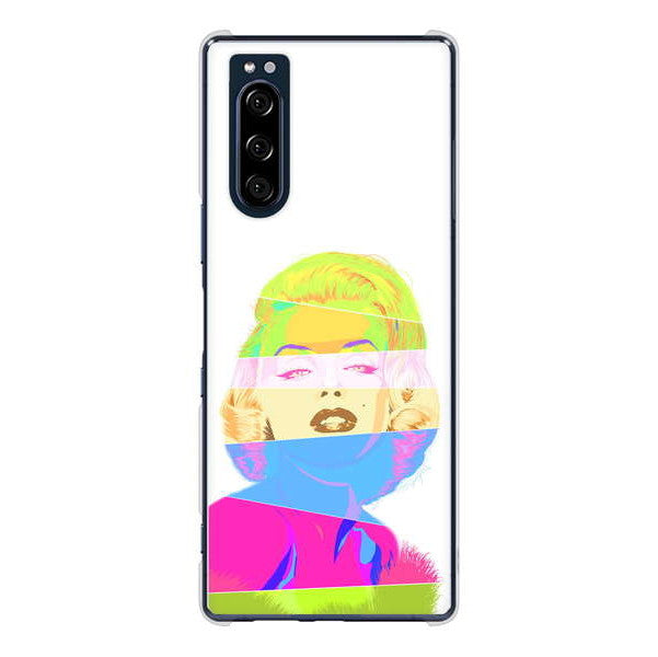 Xperia 5 SO-01M docomo 高画質仕上げ 背面印刷 ハードケース マリリンモンローデザイン