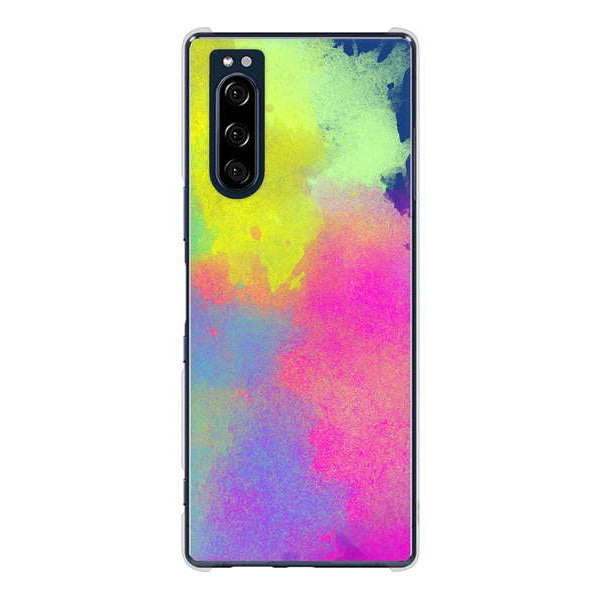 Xperia 5 SO-01M docomo 高画質仕上げ 背面印刷 ハードケース パステルアート
