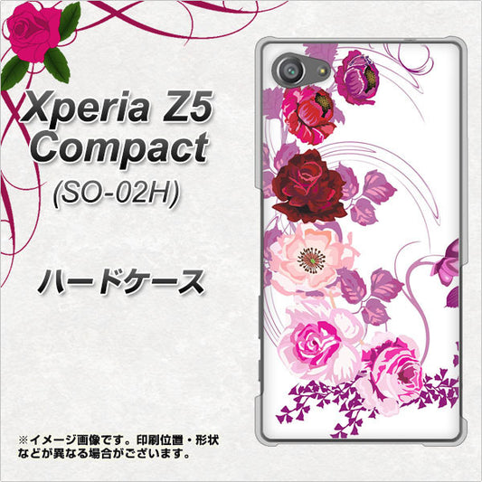 docomo エクスペリアZ5コンパクト SO-02H 高画質仕上げ 背面印刷 ハードケース【116 ６月のバラ】