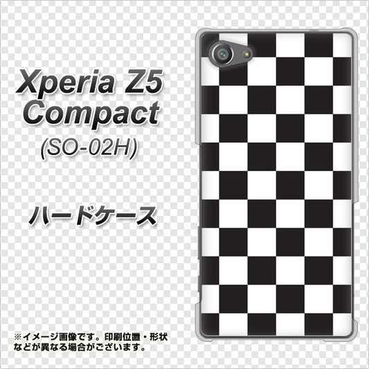 docomo エクスペリアZ5コンパクト SO-02H 高画質仕上げ 背面印刷 ハードケース【151 フラッグチェック】