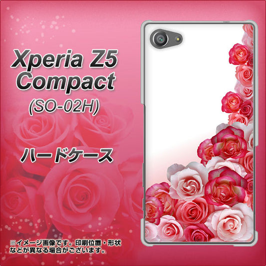 docomo エクスペリアZ5コンパクト SO-02H 高画質仕上げ 背面印刷 ハードケース【299 薔薇の壁】