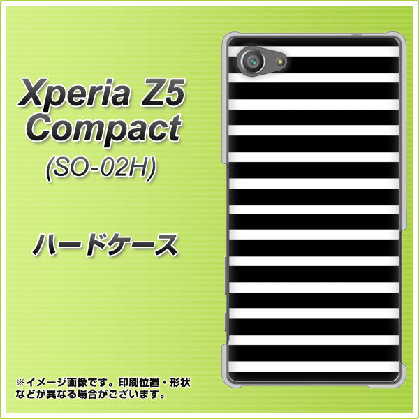docomo エクスペリアZ5コンパクト SO-02H 高画質仕上げ 背面印刷 ハードケース【330 サイドボーダーブラック】