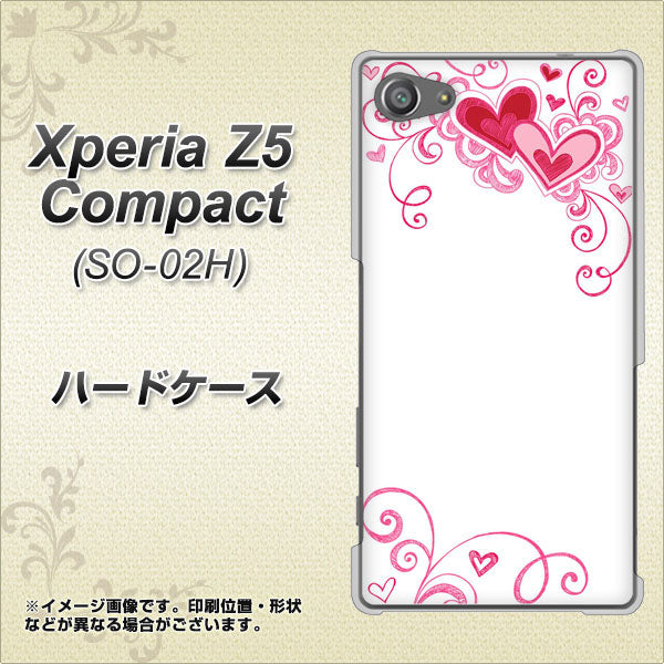 docomo エクスペリアZ5コンパクト SO-02H 高画質仕上げ 背面印刷 ハードケース【365 ハートフレーム】